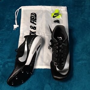 Nike Zoom Rival Sprint Black Metallic Silver Shoes US Size 14 Men's DC8753-001